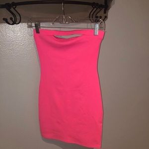 Neon pink dress